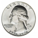 1976 - Quarto di Dollaro (25 Cents) Argento Stati Uniti "Bicentennial" Proof
